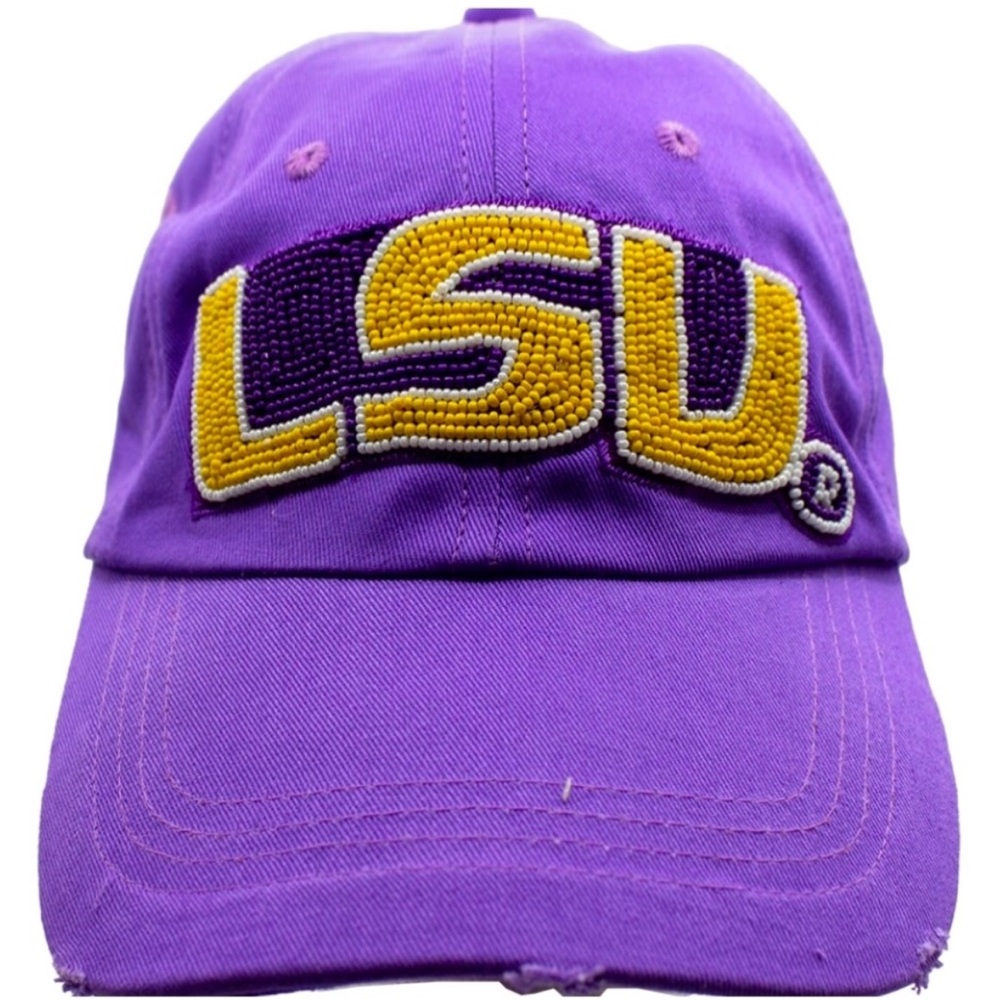 NEW Louisiana State University LSU Beaded Adjustable Ball Cap Women’s Men’s